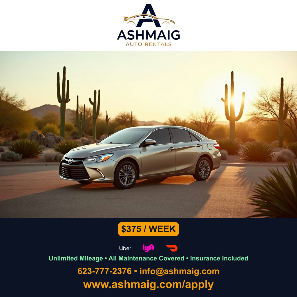 Where to Rent Uber Cars in Phoenix | Ashmaig Auto Rentals