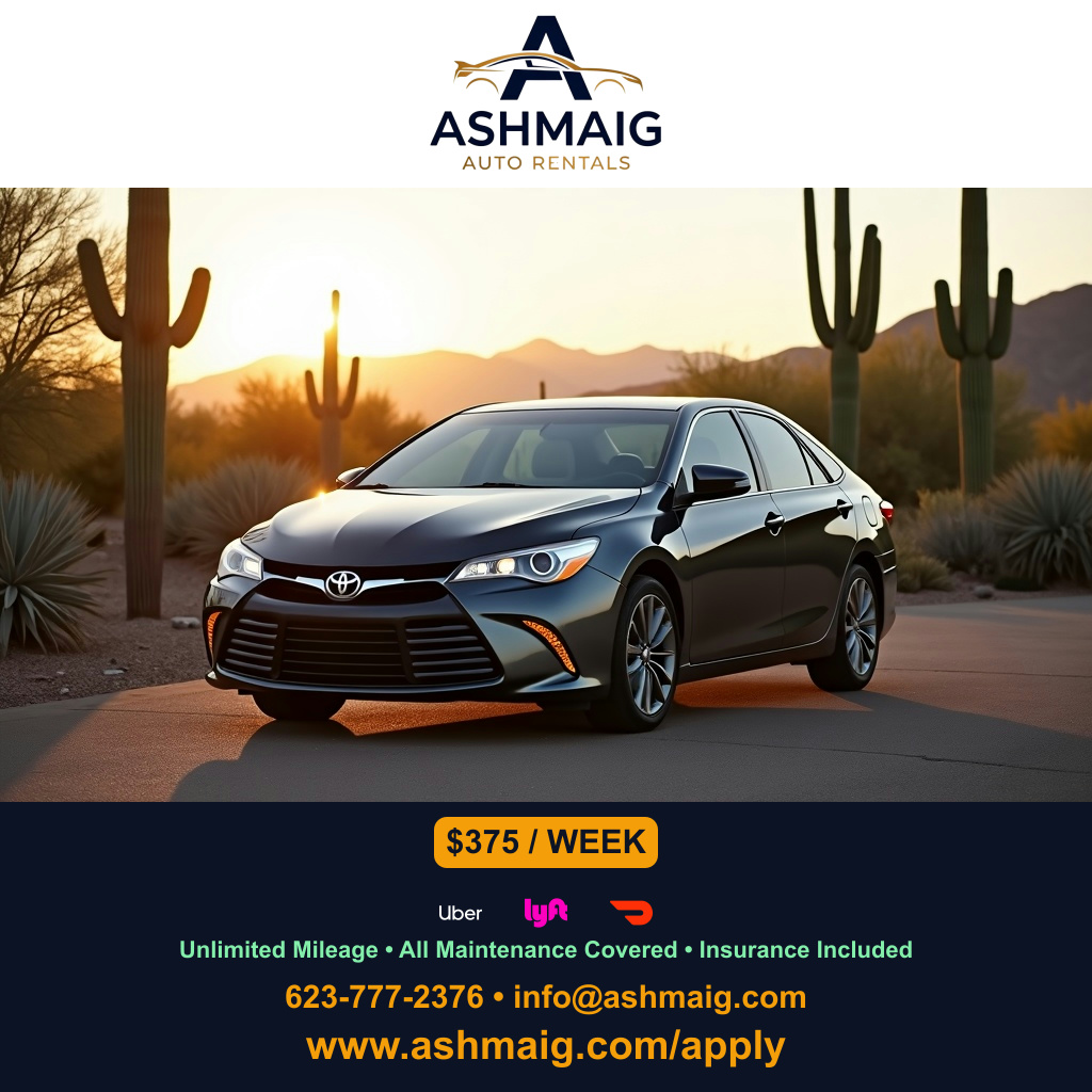 Top-Rated Rideshare Rental Companies in Arizona 2024