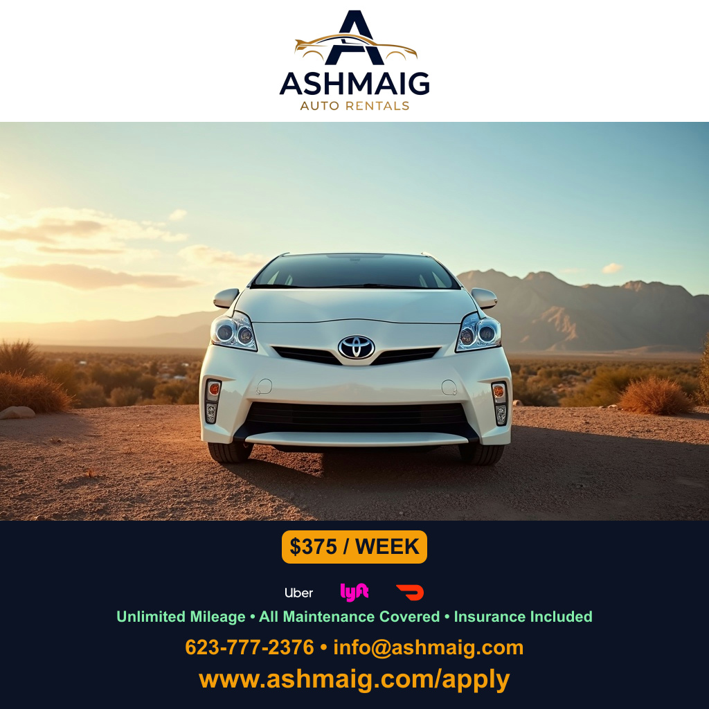 Rideshare Insurance for Phoenix Uber Drivers | Ashmaig Auto